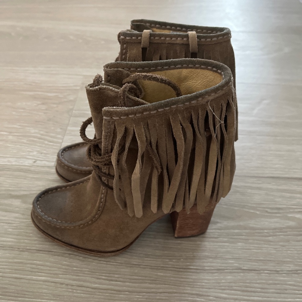 Frye Fringe Booties